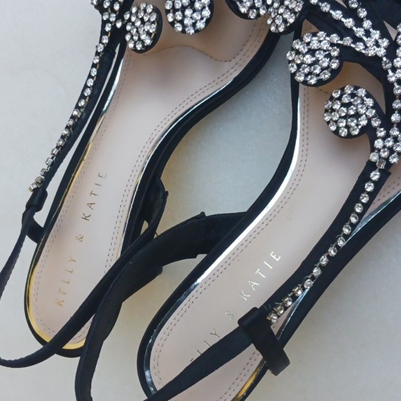 KELLY + KATE GORGEOUS Elegant Black Slingback Heels - Picture 4 of 5